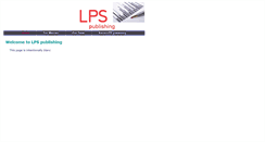 Desktop Screenshot of lpspublishing.co.uk